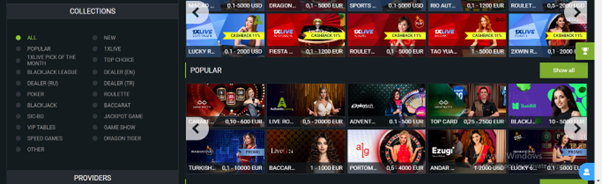 1xbet casino
