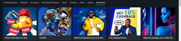 1xbet bonuses