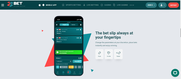 22Bet mobile apps