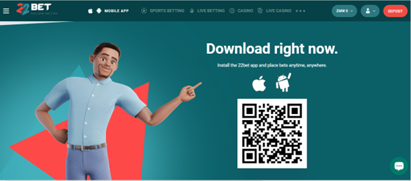 Download 22bet mobile app