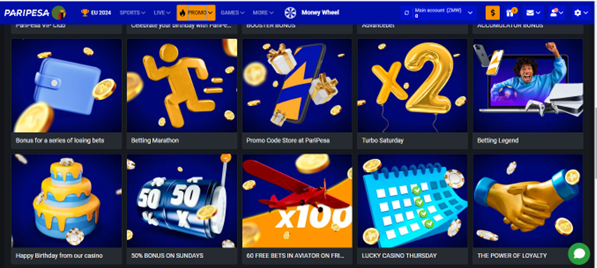 Paripesa promotions