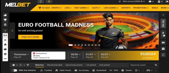 Melbet homepage